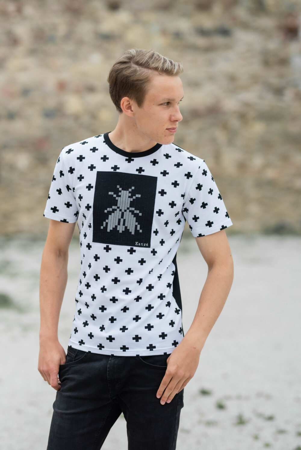 UNISEX T-shirt with reflective fly - Image 3