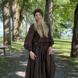 Brown Skirt MIHKEL from the "Nõelapisteline" Collection